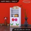 Regál Happy RN02 - dva květy (Barva bílá, Otevírání dvířek pravé)