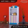 Regál Happy RN02 - barevné pásky (Barva bílá, Otevírání dvířek pravé)