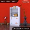 Regál Happy RN02 - kočička s květinou (Barva bílá, Otevírání dvířek pravé)
