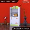 Regál Happy RN02 - kočička s květinou (Barva bílá, Otevírání dvířek pravé)