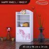 Regál Happy RN02 - princezna s koníkem (Barva bílá, Otevírání dvířek pravé)