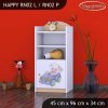 Regál Happy RN02 - medvídek v autě (Barva bílá, Otevírání dvířek pravé)