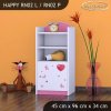 Regál Happy RN02 - medvídek s balónky (Barva bílá, Otevírání dvířek pravé)
