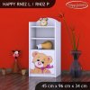 Regál Happy RN02 - medvídek s mašlí (Barva bílá, Otevírání dvířek pravé)