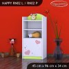 Regál Happy RN02 - medvídek se srdcem (Barva bílá, Otevírání dvířek pravé)