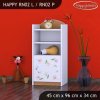 Regál Happy RN02 - medvídek s kyticí (Barva bílá, Otevírání dvířek pravé)
