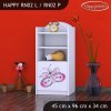 Regál Happy RN02 - motýlek (Barva bílá, Otevírání dvířek pravé)