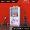 Regál Happy RN02 - motýlek (Barva bílá, Otevírání dvířek pravé)