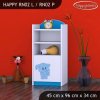Regál Happy RN02 - modrý slon (Barva bílá, Otevírání dvířek pravé)