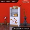 Regál Happy RN02 - pejsek a kočička (Barva bílá, Otevírání dvířek pravé)