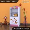 Regál Happy RN02 - pejsek a kočička (Barva bílá, Otevírání dvířek pravé)