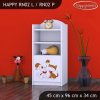 Regál Happy RN02 - pejsek a kočička (Barva bílá, Otevírání dvířek pravé)