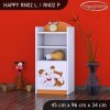 Regál Happy RN02 - pejsek a kočička (Barva bílá, Otevírání dvířek pravé)