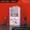 Regál Happy RN02 - pejsek a kočička (Barva bílá, Otevírání dvířek pravé)