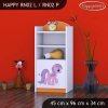 Regál Happy RN02 - růžový pony (Barva bílá, Otevírání dvířek pravé)