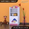 Regál Happy RN02 - růžový hříbeček (Barva bílá, Otevírání dvířek pravé)