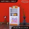 Regál Happy RN02 - růžový dráček (Barva bílá, Otevírání dvířek pravé)