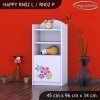 Regál Happy RN02 - srdce z květů (Barva bílá, Otevírání dvířek pravé)