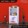 Regál Happy RN02 - super zajíček (Barva bílá, Otevírání dvířek pravé)