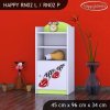 Regál Happy RN02 - závod F1 (Barva bílá, Otevírání dvířek pravé)