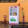 Regál Happy RN02 - zelené auto s balónky (Barva bílá, Otevírání dvířek pravé)