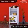 Regál Happy RN02 - žlutý bagr (Barva bílá, Otevírání dvířek pravé)