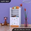 Regál Happy RN01 - medvídek s kyticí (Barva bílá)