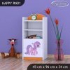Regál Happy RN01 - růžový pony (Barva bílá)