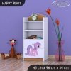 Regál Happy RN01 - růžový pony (Barva bílá)
