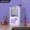 Regál Happy RN01 - růžový pony (Barva bílá)