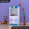 Regál Happy RN01 - růžový a modrý slon (Barva bílá)