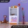 Regál Happy RN01 - růžový dráček (Barva bílá)