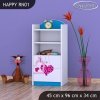 Regál Happy RN01 - padající srdce (Barva bílá)