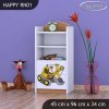 Regál Happy RN01 - žlutý bagr (Barva bílá)