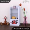 Regál Happy RN04 - auto s vlajkou (Barva bílá)