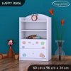 Regál Happy RN06 - kočička s květinou (Barva bílá)