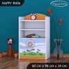 Regál Happy RN06 - motýl s květinou (Barva bílá)