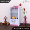 Regál Happy RN04 - kočička s květinou (Barva bílá)