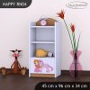 Regál Happy RN04 - princezna a jednorožec (Barva bílá)