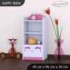 Regál Happy RN04 - medvídek s mašlí (Barva bílá)