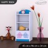 Regál Happy RN04 - růžový a modrý slon (Barva bílá)