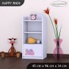 Regál Happy RN04 - růžový dráček (Barva bílá)
