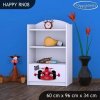 Regál Happy RN08 - auto s vlajkou (Barva bílá)