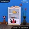 Regál Happy RN08 - auto s vlajkou (Barva bílá)