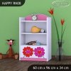 Regál Happy RN08 - dva květy (Barva bílá)