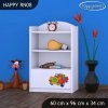Regál Happy RN08 - medvídek v červeném autě (Barva bílá)