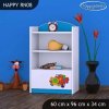 Regál Happy RN08 - medvídek v červeném autě (Barva bílá)