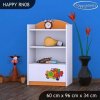 Regál Happy RN08 - medvídek v červeném autě (Barva bílá)