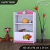 Regál Happy RN08 - medvídek v červeném autě (Barva bílá)