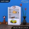 Regál Happy RN08 - žluté auto (Barva bílá)